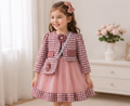 Luxury Girls Tweed & Tulle Dress Set with Purse | Boutique Collection
