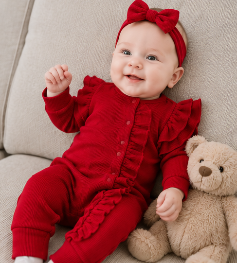 Baby Girl Ruffle Romper Set