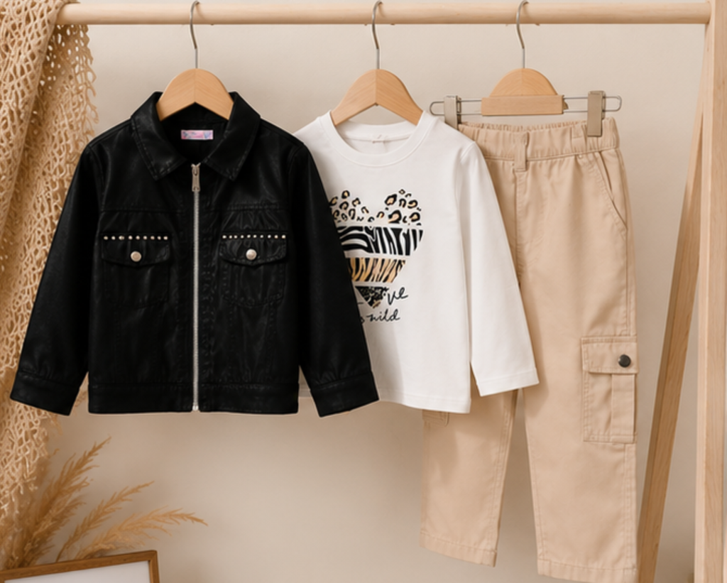 Luxury Girls Waterproof Jacket Set | Boutique Street Style Collection