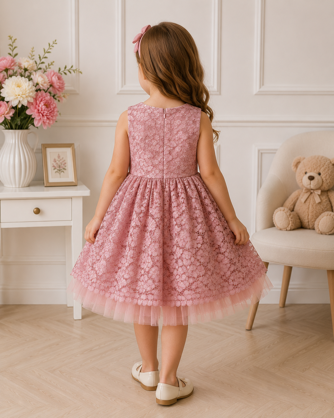 Girls Lace Party Dress with Matching Jacket
