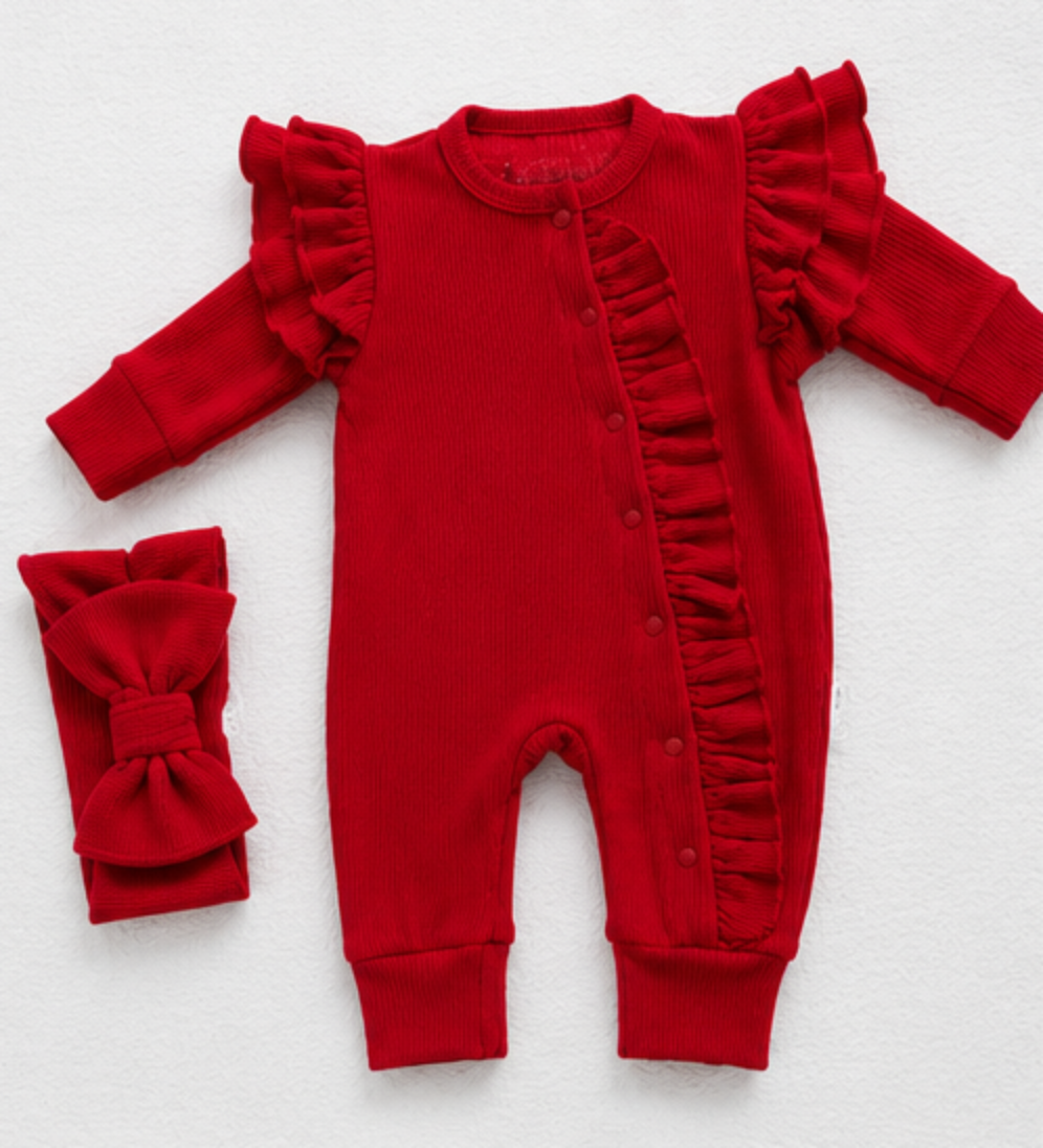 Baby Girl Ruffle Romper Set