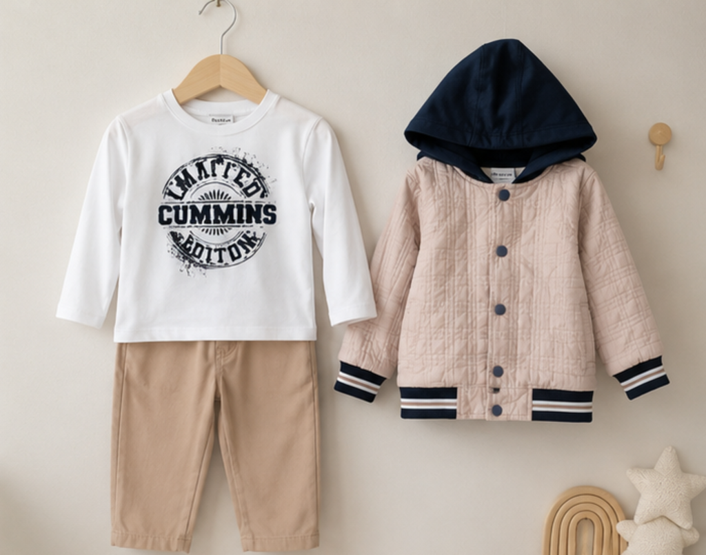 Luxury Boys Quilted Jacket Set | Boutique 3 Piece Outfit