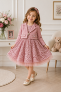 Girls Lace Party Dress with Matching Jacket