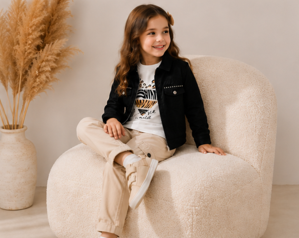 Luxury Girls Waterproof Jacket Set | Boutique Street Style Collection
