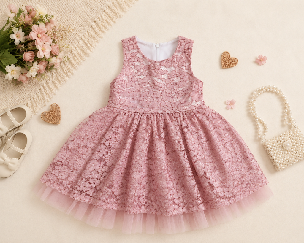Girls Lace Party Dress with Matching Jacket