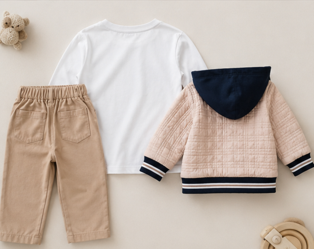 Luxury Boys Quilted Jacket Set | Boutique 3 Piece Outfit