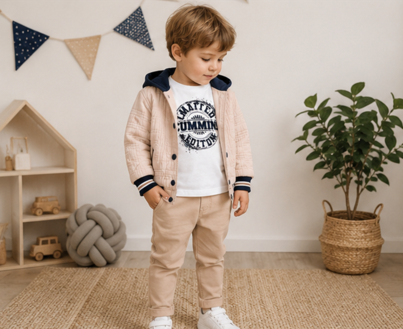 Luxury Boys Quilted Jacket Set | Boutique 3 Piece Outfit